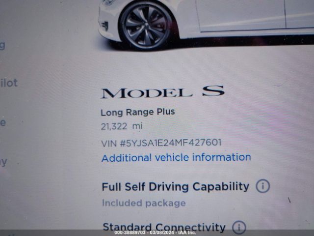 Photo 6 VIN: 5YJSA1E24MF427601 - TESLA MODEL S 