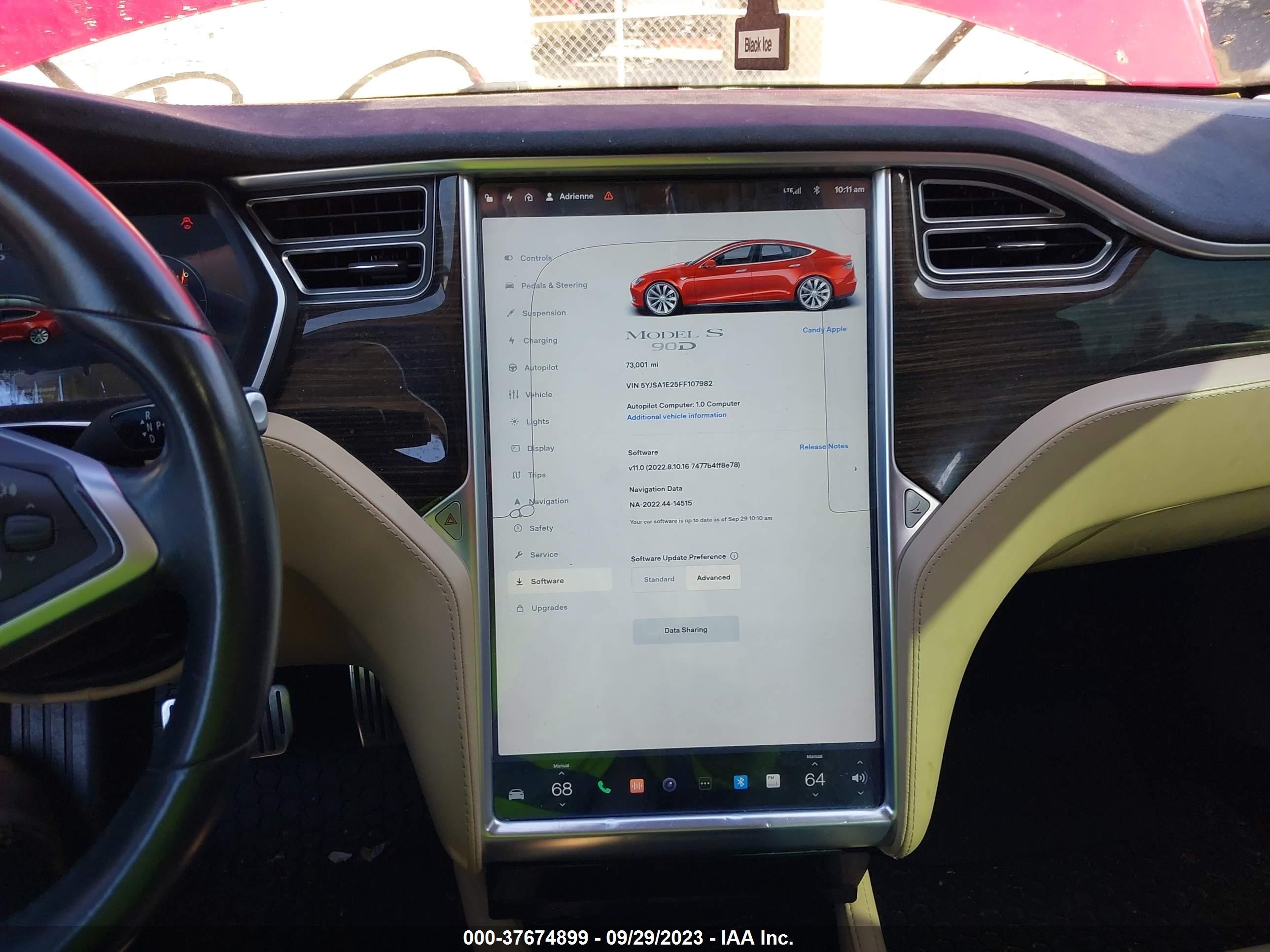 Photo 16 VIN: 5YJSA1E25FF107982 - TESLA MODEL S 