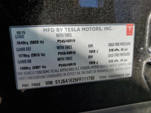 Photo 11 VIN: 5YJSA1E25FF111790 - TESLA MODEL S 