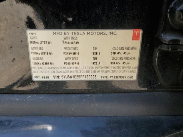 Photo 11 VIN: 5YJSA1E25FF120005 - TESLA MODEL S 