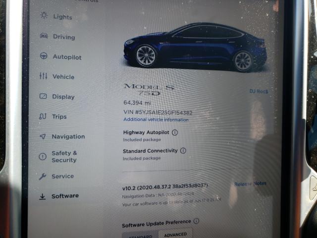 Photo 7 VIN: 5YJSA1E25GF154382 - TESLA MODEL S 