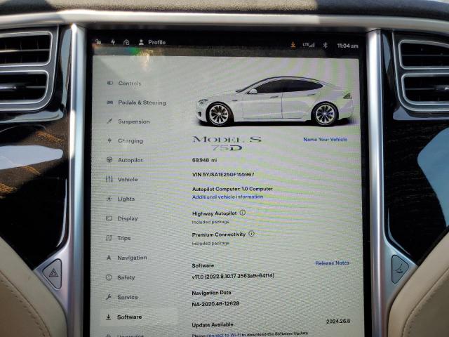 Photo 8 VIN: 5YJSA1E25GF155967 - TESLA MODEL S 