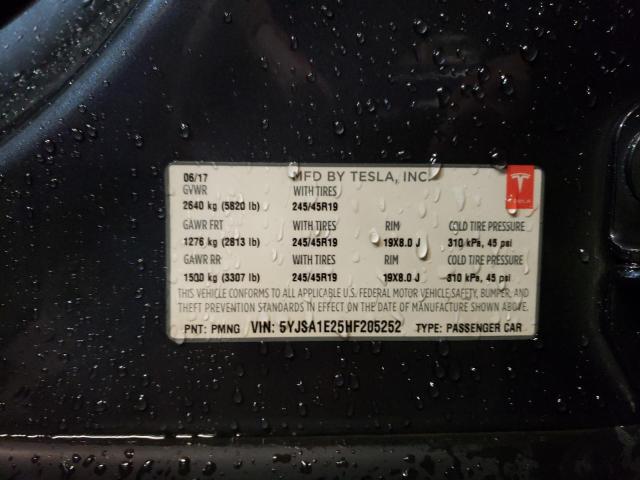 Photo 11 VIN: 5YJSA1E25HF205252 - TESLA MODEL S 