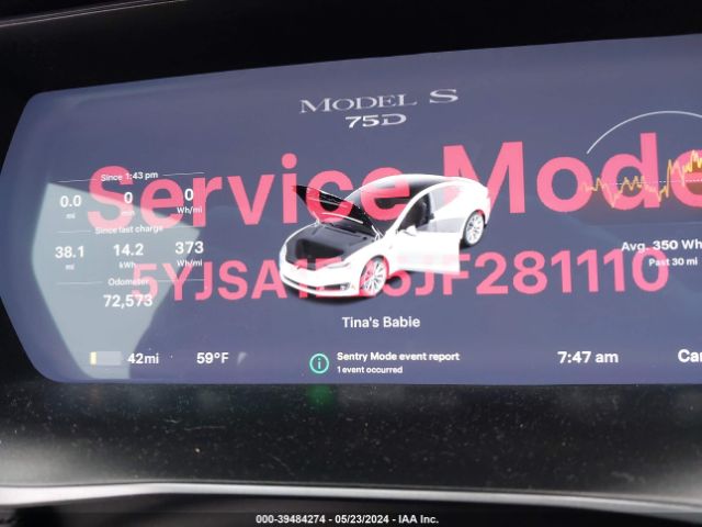 Photo 6 VIN: 5YJSA1E25JF281110 - TESLA MODEL S 