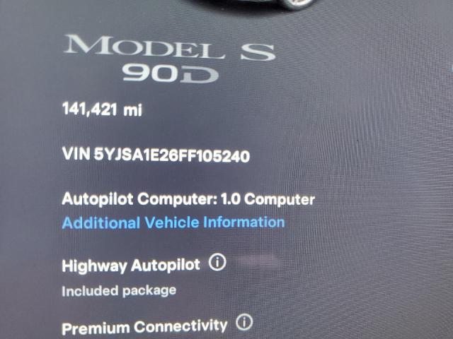 Photo 8 VIN: 5YJSA1E26FF105240 - TESLA MODEL S 