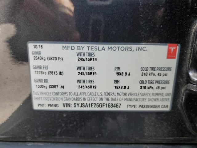 Photo 11 VIN: 5YJSA1E26GF168467 - TESLA MODEL S 