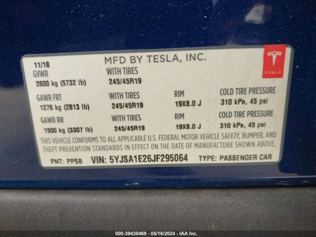 Photo 8 VIN: 5YJSA1E26JF295064 - TESLA MODEL S 