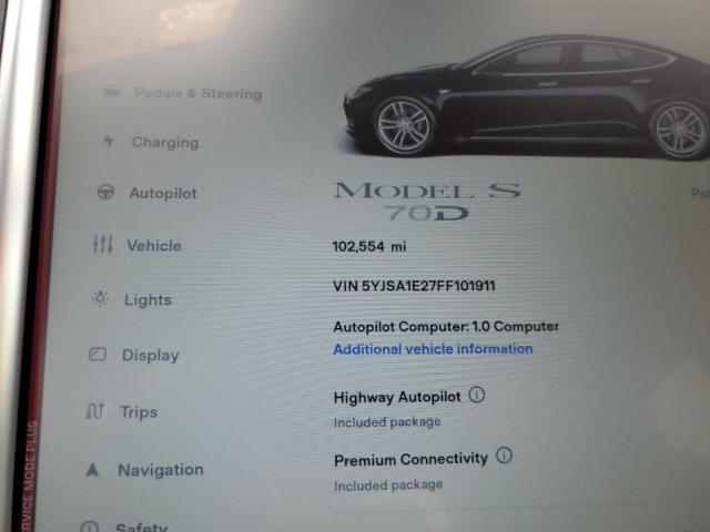 Photo 8 VIN: 5YJSA1E27FF101911 - TESLA MODEL S 