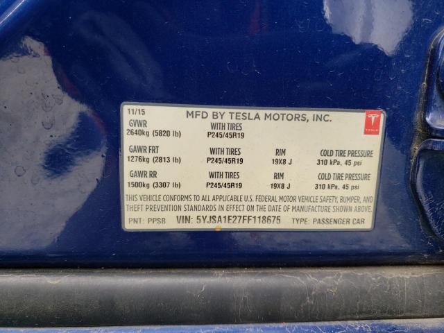 Photo 11 VIN: 5YJSA1E27FF118675 - TESLA MODEL S 