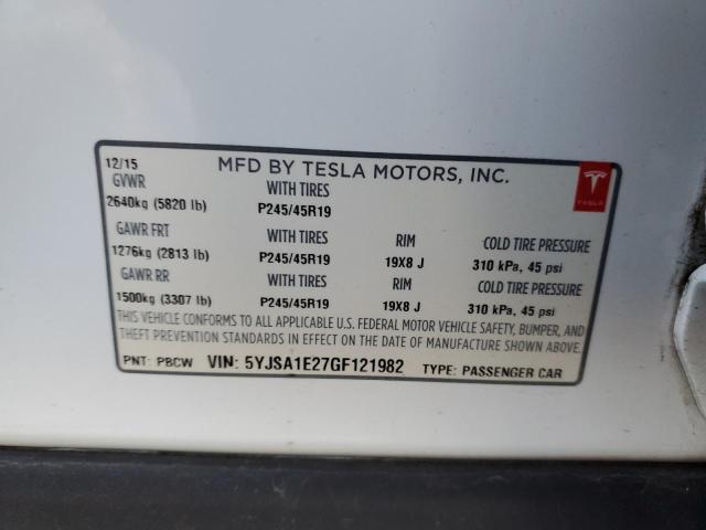 Photo 11 VIN: 5YJSA1E27GF121982 - TESLA MODEL S90D 