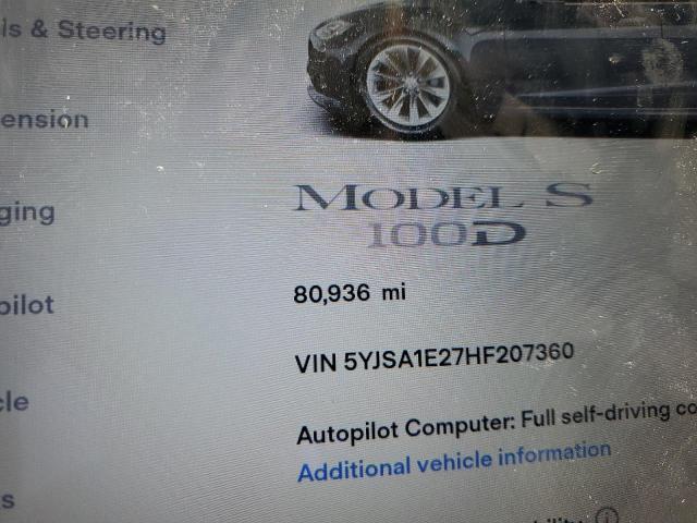 Photo 8 VIN: 5YJSA1E27HF207360 - TESLA MODEL S 