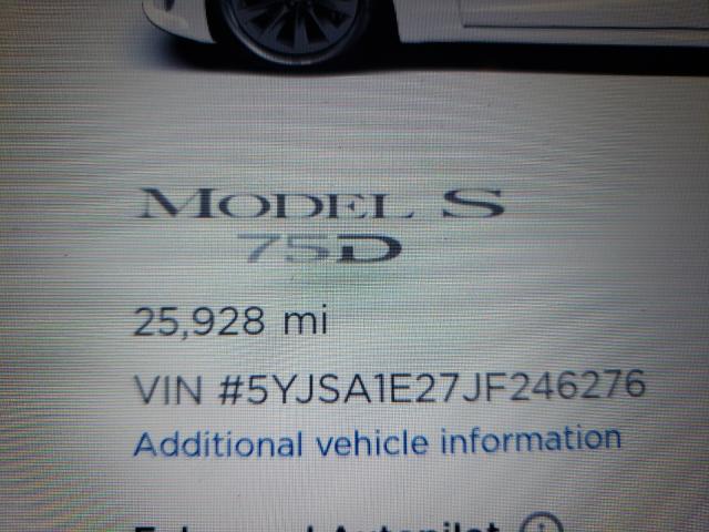 Photo 7 VIN: 5YJSA1E27JF246276 - TESLA MODEL S 