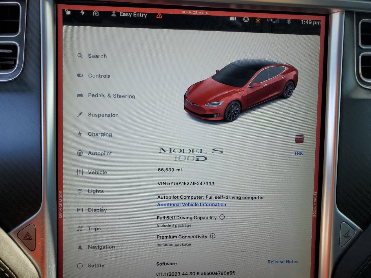 Photo 8 VIN: 5YJSA1E27JF247993 - TESLA MODEL S 