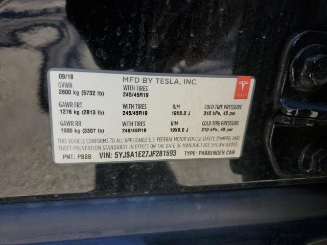 Photo 12 VIN: 5YJSA1E27JF281593 - TESLA MODEL S 