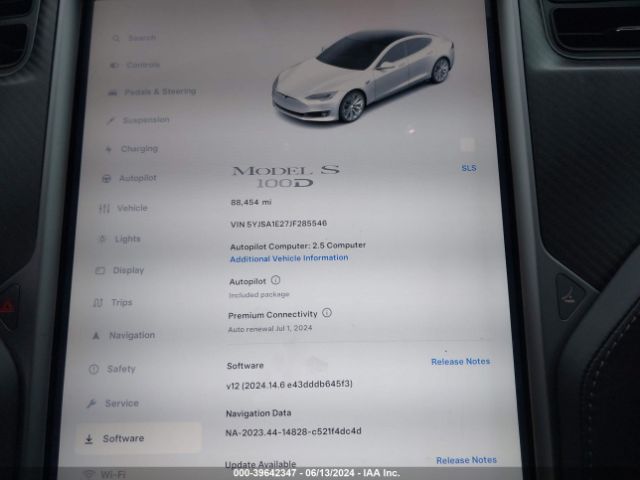 Photo 6 VIN: 5YJSA1E27JF285546 - TESLA MODEL S 