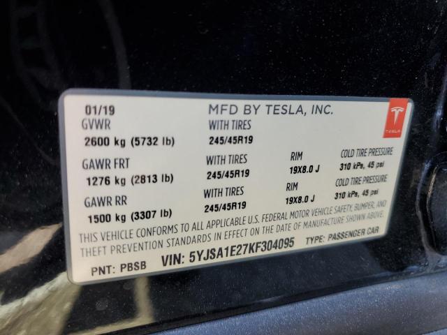 Photo 11 VIN: 5YJSA1E27KF304095 - TESLA MODEL S 