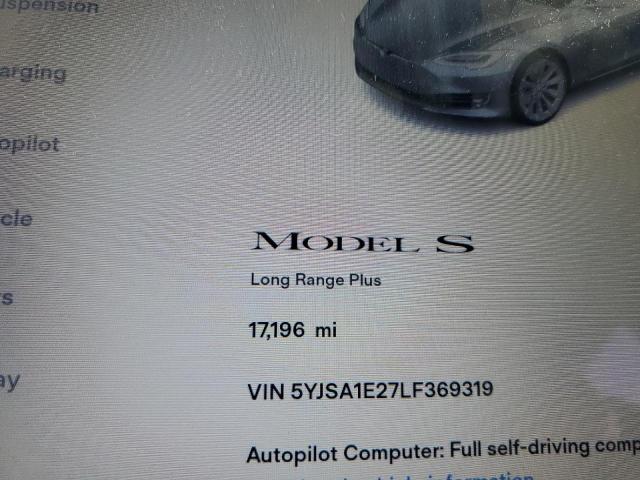 Photo 9 VIN: 5YJSA1E27LF369319 - TESLA MODEL S 