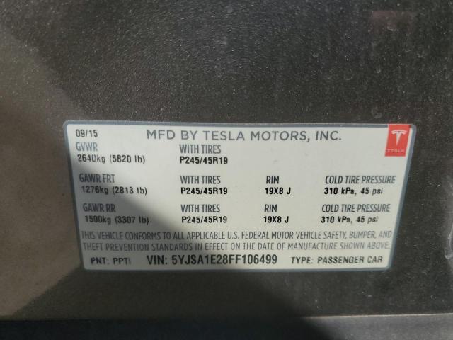 Photo 12 VIN: 5YJSA1E28FF106499 - TESLA MODEL S 