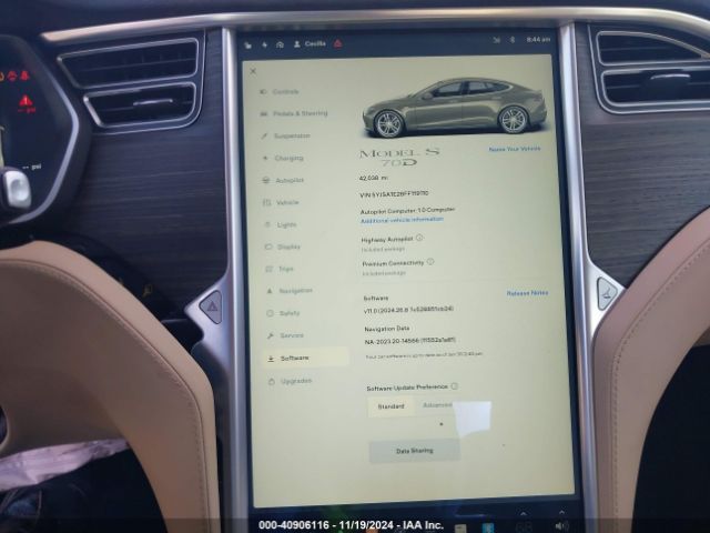 Photo 6 VIN: 5YJSA1E28FF119110 - TESLA MODEL S 