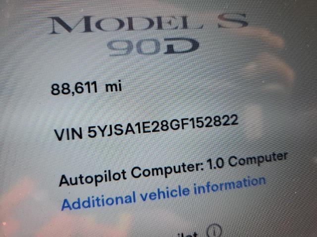 Photo 8 VIN: 5YJSA1E28GF152822 - TESLA MODEL S 