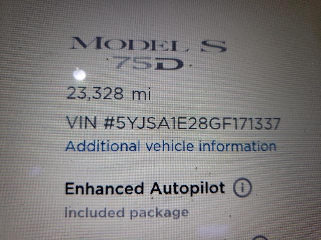 Photo 7 VIN: 5YJSA1E28GF171337 - TESLA MODEL S 