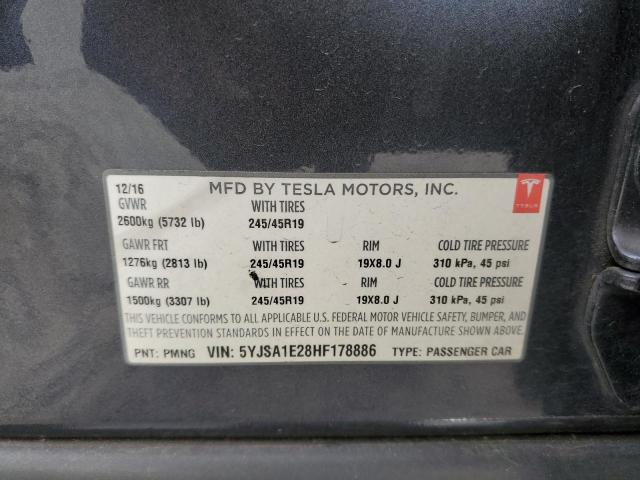 Photo 11 VIN: 5YJSA1E28HF178886 - TESLA MODEL S 