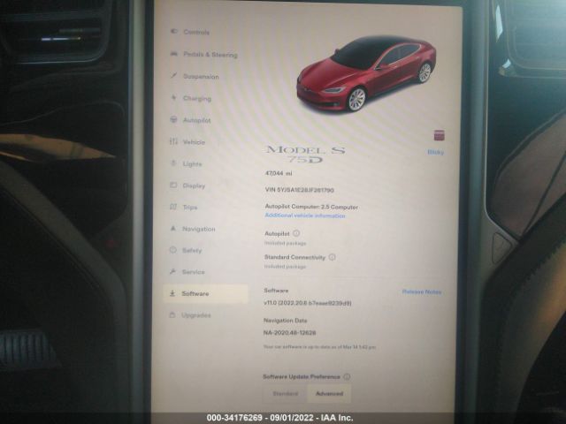 Photo 6 VIN: 5YJSA1E28JF261790 - TESLA MODEL S 