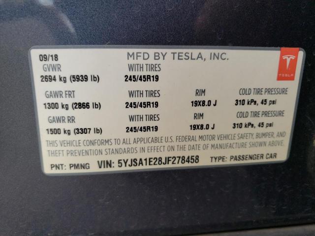 Photo 11 VIN: 5YJSA1E28JF278458 - TESLA MODEL S 