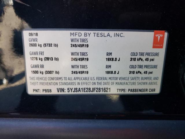 Photo 11 VIN: 5YJSA1E28JF281621 - TESLA MODEL S 