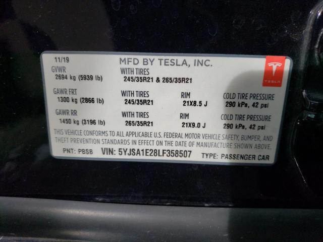 Photo 12 VIN: 5YJSA1E28LF358507 - TESLA MODEL S 