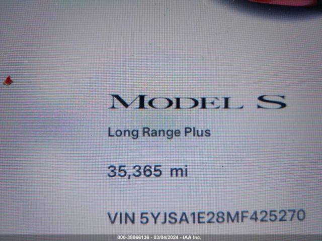 Photo 6 VIN: 5YJSA1E28MF425270 - TESLA MODEL S 