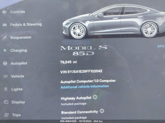 Photo 6 VIN: 5YJSA1E29FF102042 - TESLA MODEL S 