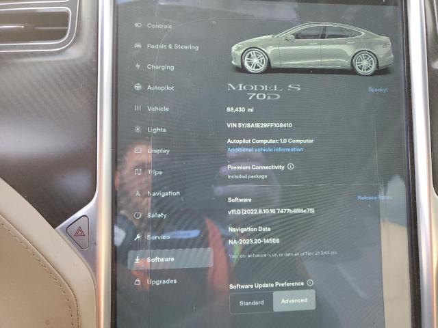 Photo 8 VIN: 5YJSA1E29FF108410 - TESLA MODEL S 