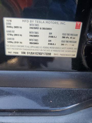 Photo 12 VIN: 5YJSA1E29GF173288 - TESLA MODEL S 