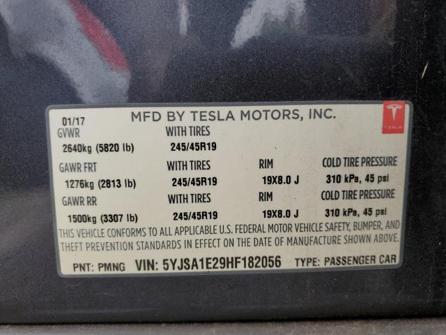 Photo 11 VIN: 5YJSA1E29HF182056 - TESLA MODEL S 