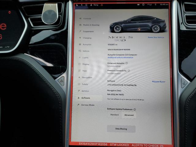 Photo 8 VIN: 5YJSA1E29HF182056 - TESLA MODEL S 