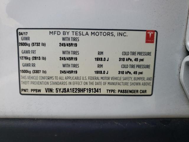 Photo 9 VIN: 5YJSA1E29HF191341 - TESLA MODEL S 