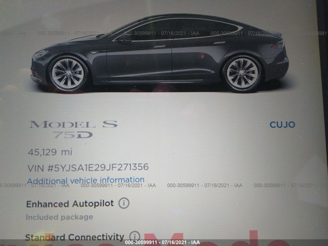 Photo 6 VIN: 5YJSA1E29JF271356 - TESLA MODEL S 