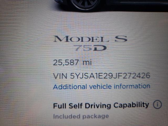 Photo 7 VIN: 5YJSA1E29JF272426 - TESLA MODEL S 