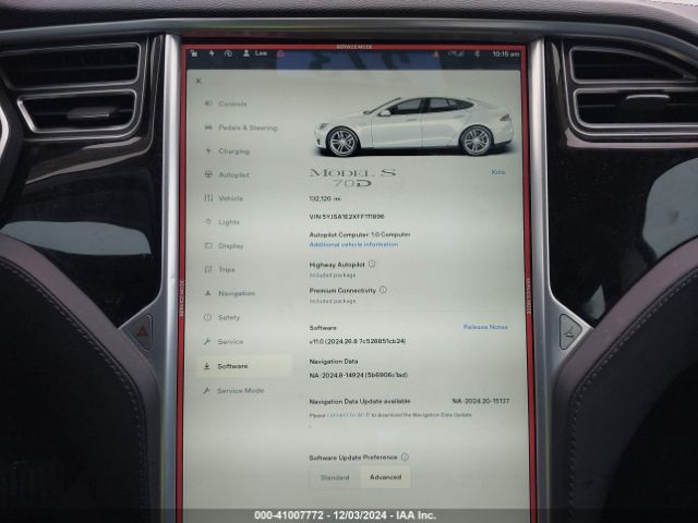 Photo 6 VIN: 5YJSA1E2XFF111896 - TESLA MODEL S 