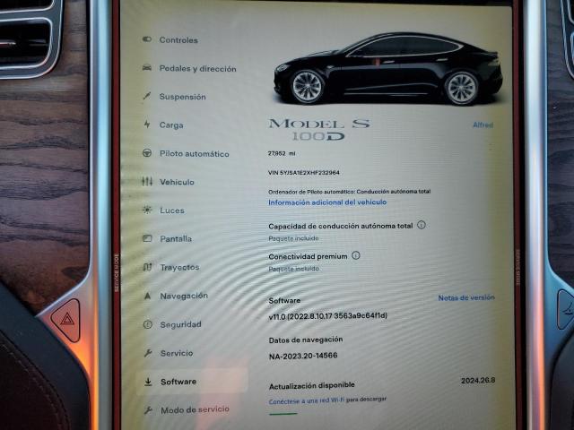 Photo 8 VIN: 5YJSA1E2XHF232964 - TESLA MODEL S 