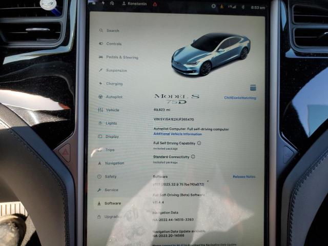 Photo 8 VIN: 5YJSA1E2XJF265470 - TESLA MODEL S 