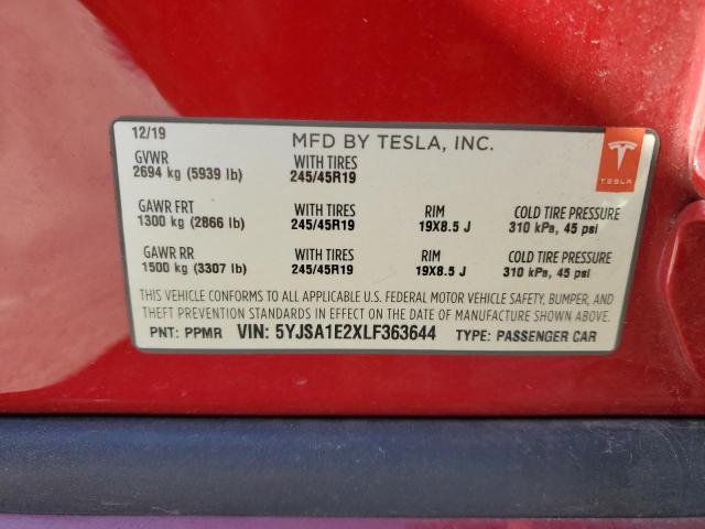 Photo 11 VIN: 5YJSA1E2XLF363644 - TESLA MODEL S 