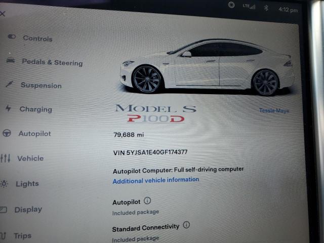 Photo 8 VIN: 5YJSA1E40GF174377 - TESLA MODEL S 