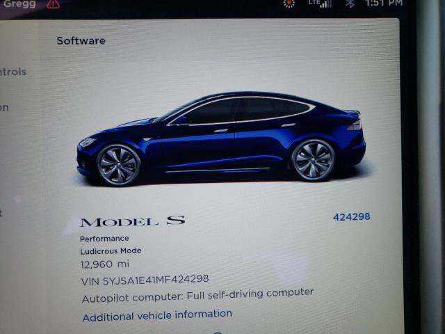 Photo 7 VIN: 5YJSA1E41MF424298 - TESLA MODEL S 