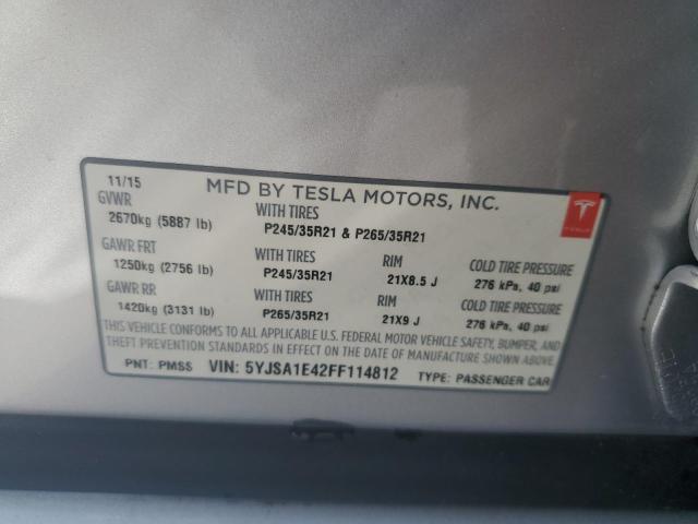 Photo 13 VIN: 5YJSA1E42FF114812 - TESLA MODEL S 