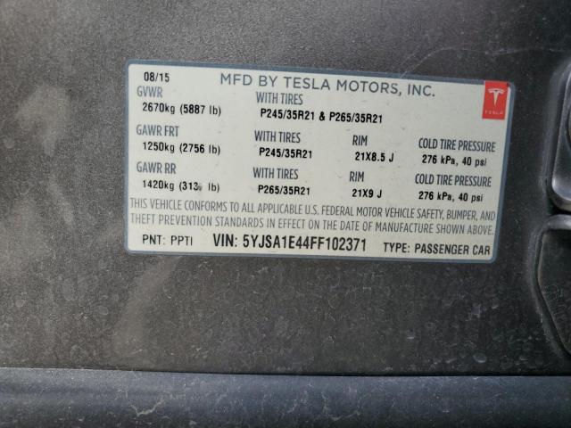 Photo 11 VIN: 5YJSA1E44FF102371 - TESLA MODEL S 