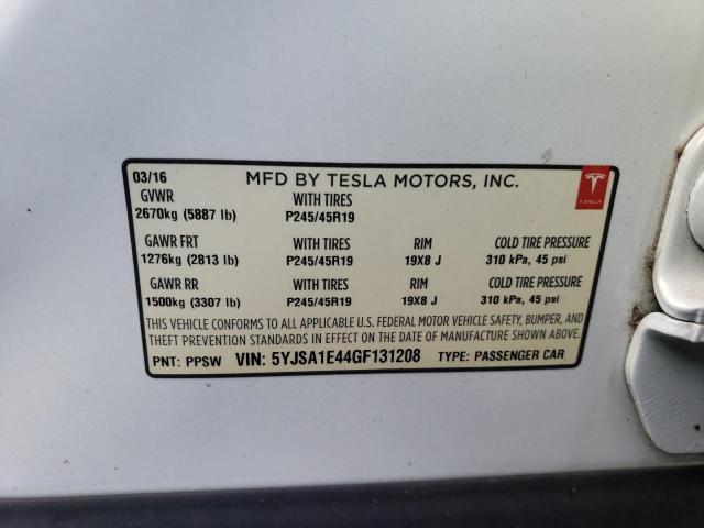 Photo 11 VIN: 5YJSA1E44GF131208 - TESLA MODEL S 