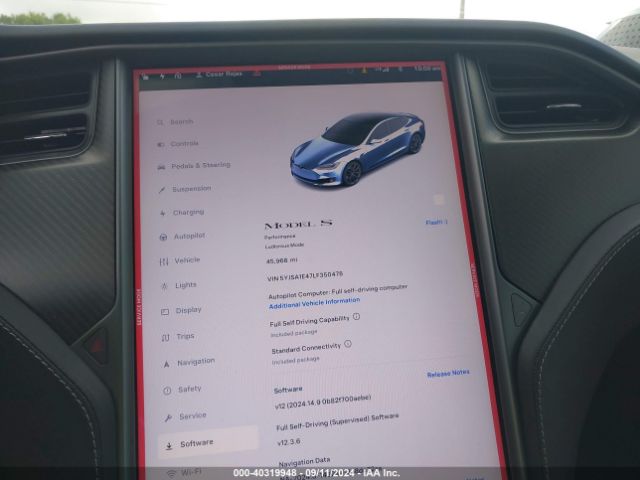 Photo 6 VIN: 5YJSA1E47LF350478 - TESLA MODEL S 