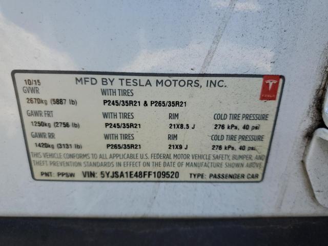 Photo 11 VIN: 5YJSA1E48FF109520 - TESLA MODEL S 